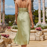 Bella Mia Twist Bust Midi Dress Sage