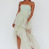 Always & Forever High-Low Midi Dress Sage