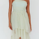 Always & Forever High-Low Midi Dress Sage