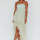 Always & Forever High-Low Midi Dress Sage