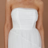 Always & Forever High-Low Midi Dress White
