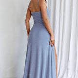 Stand Out Twist Detail Maxi Dress Ice Blue
