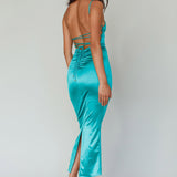 Seraya Lace-Up Back Dress Green