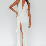 La Habra Halterneck Romper White
