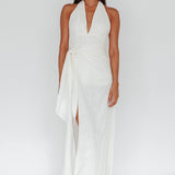 La Habra Halterneck Romper White