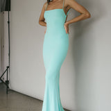 Tarah Low Back Maxi Dress Water Sprite