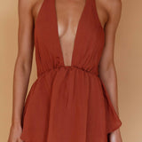 Catalina Tiered Ruffle Maxi Dress Cocoa