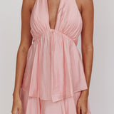 Catalina Tiered Ruffle Maxi Dress Dusty Rose