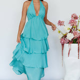 Catalina Tiered Ruffle Maxi Dress Mint