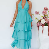 Catalina Tiered Ruffle Maxi Dress Mint