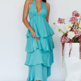 Catalina Tiered Ruffle Maxi Dress Mint