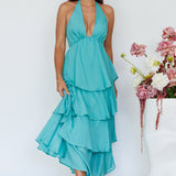 Catalina Tiered Ruffle Maxi Dress Mint