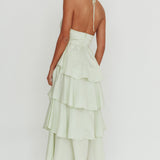 Catalina Tiered Ruffle Maxi Dress Sage