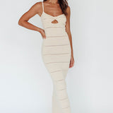 Beachside Crochet Knit Maxi Dress Oat