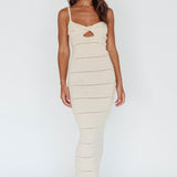 Beachside Crochet Knit Maxi Dress Oat