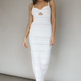 Beachside Crochet Knit Maxi Dress Off White