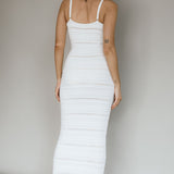 Beachside Crochet Knit Maxi Dress Off White
