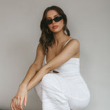 Beachside Crochet Knit Maxi Dress Off White