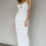Beachside Crochet Knit Maxi Dress Off White