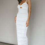 Beachside Crochet Knit Maxi Dress Off White
