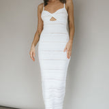 Beachside Crochet Knit Maxi Dress Off White