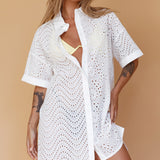 Noosa Eyelet Shirt Dress White