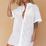 Noosa Eyelet Shirt Dress White