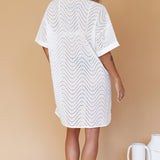 Noosa Eyelet Shirt Dress White