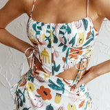 Graziella Corset Crop Top White Base