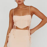 Graziella Corset Crop Top Egg Shell