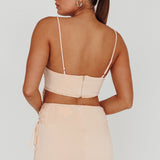 Graziella Corset Crop Top Egg Shell