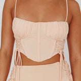 Graziella Corset Crop Top Egg Shell