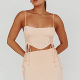 Graziella Corset Crop Top Egg Shell