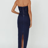 Press Play Strapless Maxi Dress Indigo