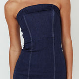 Press Play Strapless Maxi Dress Indigo
