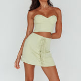 Ventura Bustier Crop Top Suit Mint