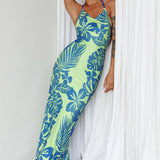 Fiji Feeling Midi Dress Tropical Kiwi