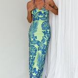 Fiji Feeling Midi Dress Tropical Kiwi