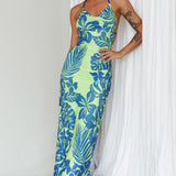 Fiji Feeling Midi Dress Tropical Kiwi