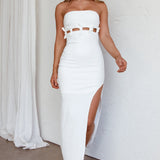 Mykonos Nights Strapless Maxi Dress White