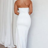 Mykonos Nights Strapless Maxi Dress White