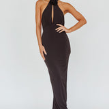 Simha Rose Halterneck Midi Dress Black