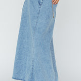 Romcom Maxi Skirt Denim Blue