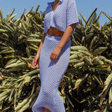 Summer Sunset Crochet Maxi Skirt Lavender