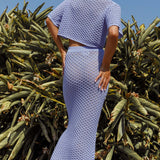 Summer Sunset Crochet Maxi Skirt Lavender