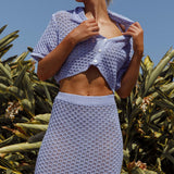 Summer Sunset Crochet Maxi Skirt Lavender
