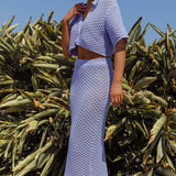Summer Sunset Crochet Maxi Skirt Lavender