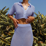 Summer Sunset Crochet Maxi Skirt Lavender