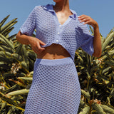 Summer Sunset Crochet Maxi Skirt Lavender