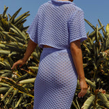 Summer Sunset Crochet Maxi Skirt Lavender